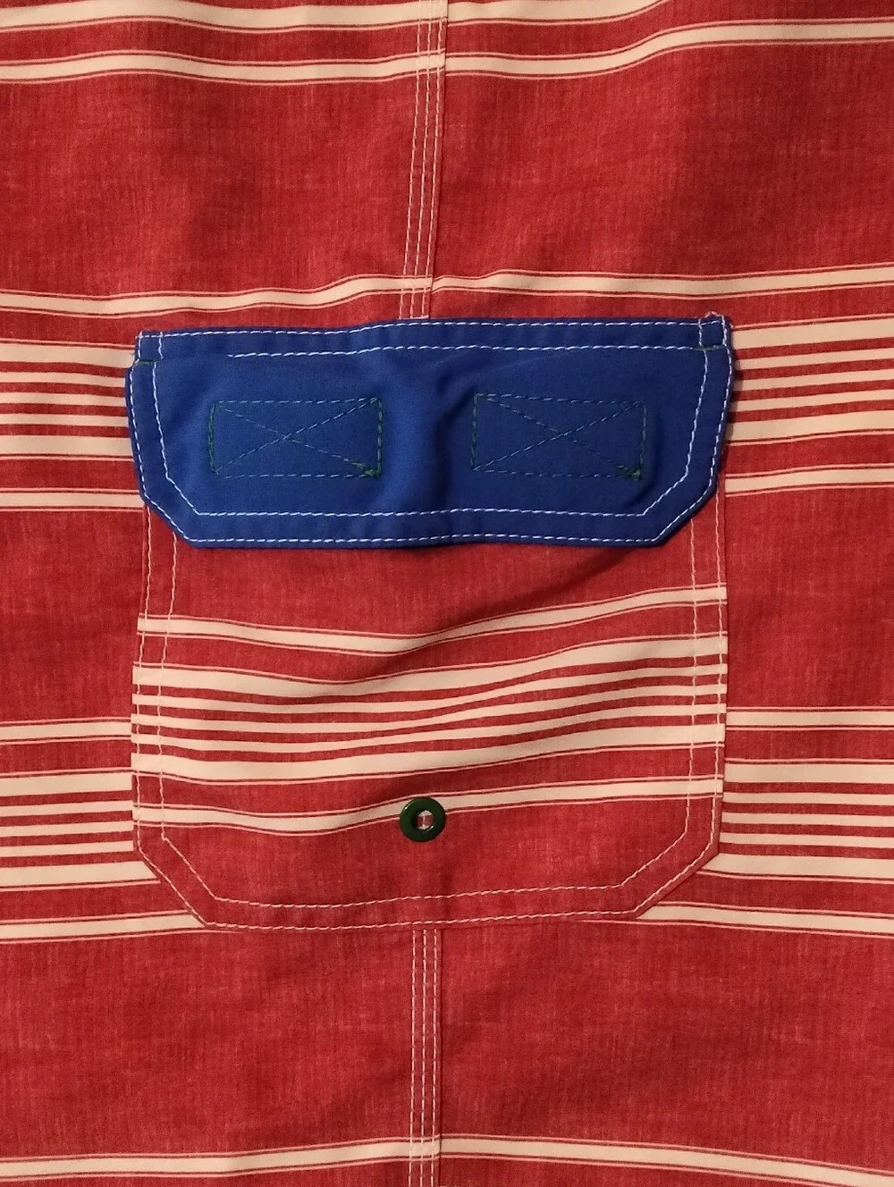 Sperry Top-Sider Mens 36 Waist 9 Inch Inseam Swimming Board Short Red Blue White